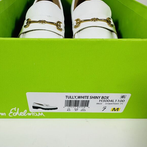 Sam Edelman Tully White Box Slip On Chunky Lug Sole Leather Loafers Sz 7 NWB - Picture 5 of 14
